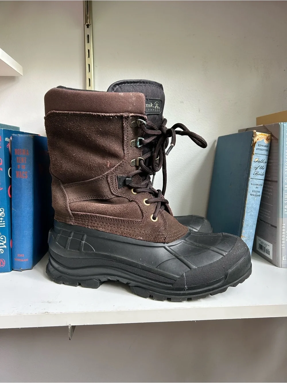 Kamik Brown & Black Waterproof Men's Snow Boots - Lace-Up Insulated